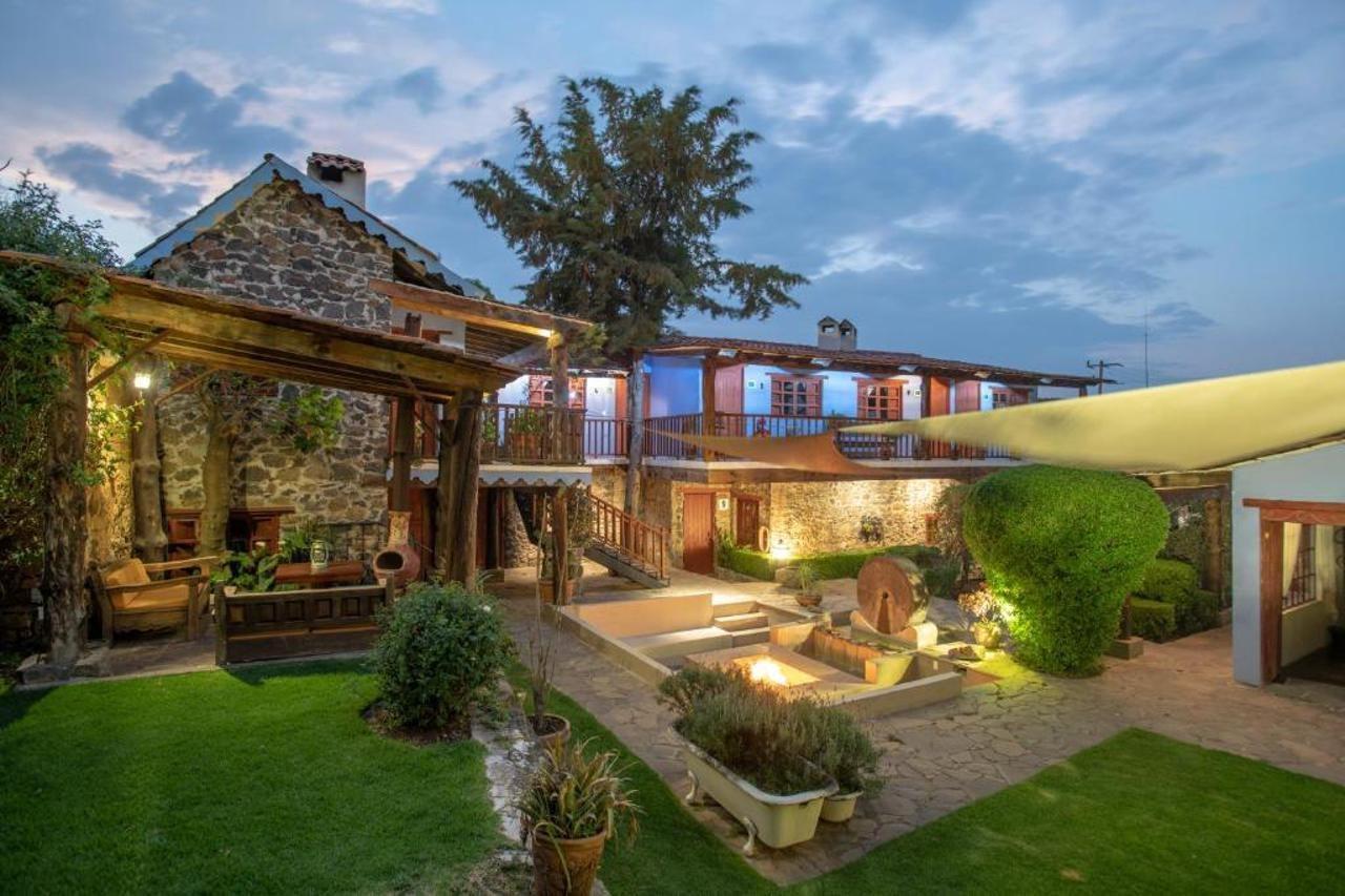 Отель La Casa Azul Huasca & Restaurante La Terraza Уаска-де-Окампо Экстерьер фото