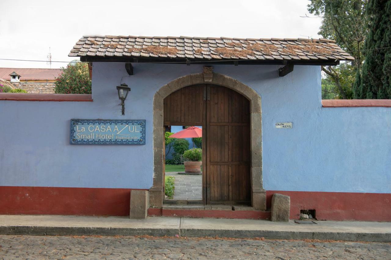 Отель La Casa Azul Huasca & Restaurante La Terraza Уаска-де-Окампо Экстерьер фото