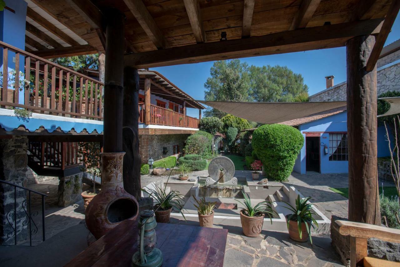 Отель La Casa Azul Huasca & Restaurante La Terraza Уаска-де-Окампо Экстерьер фото