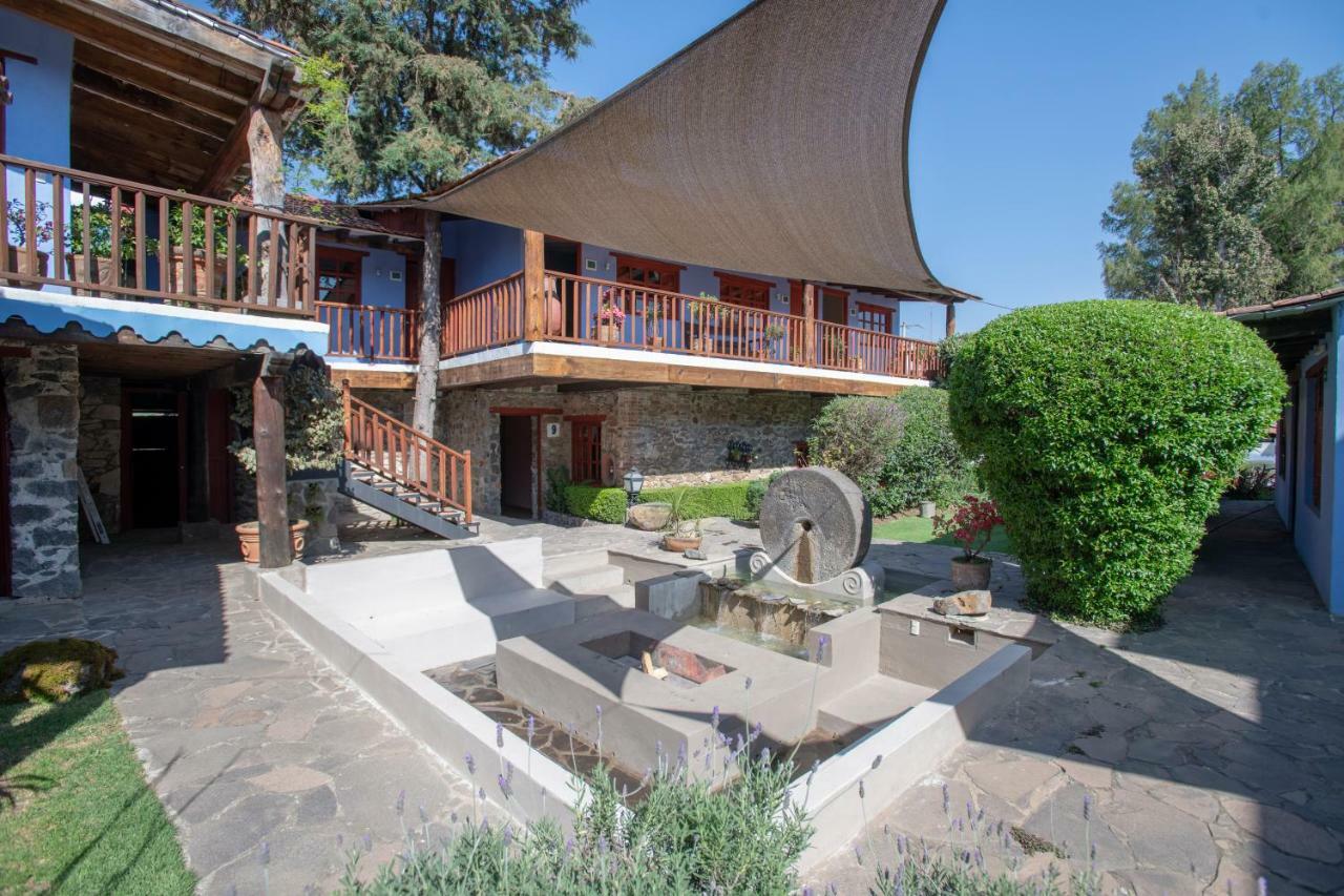 Отель La Casa Azul Huasca & Restaurante La Terraza Уаска-де-Окампо Экстерьер фото